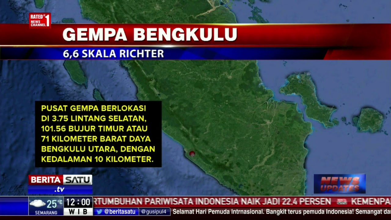 Beritasatu Tv Gempa 6 6 Skala Richter Guncang Kota Bengkulu