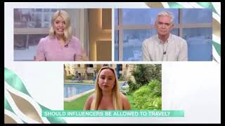 Holly Willoughby vs Influencer on this morning | what do you guys think? screenshot 5