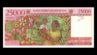 All Malagasy Ariary Banknotes - Banque Centrale De Madagascar - 1988 To 1998 In Hd