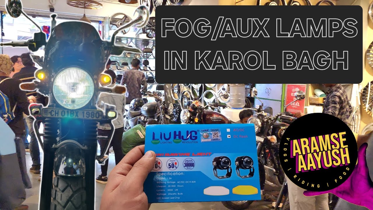 HJG fog/aux lights + Nighteye in Karol Bagh [Interceptor 650] YouTube