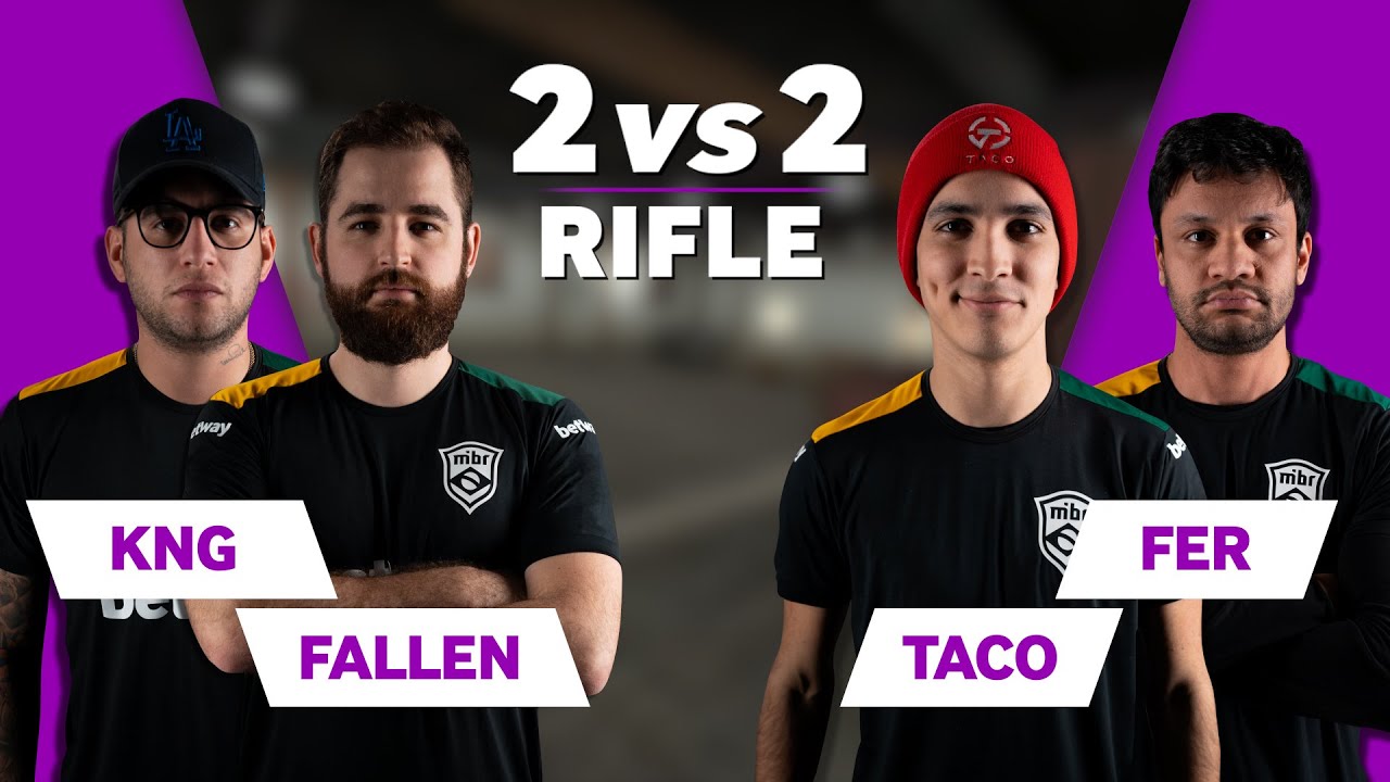 MIBR 2v2 Rifle | with FalleN, fer, TACO and kNg - YouTube