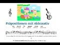 Learn German A1-A2 : prepositions with accusative with a SONG  part 1