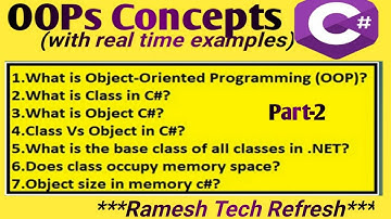 Class Vs Object in C# - Part-2 | OOPs Concepts C# | C# Interview Questions