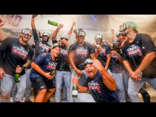 VIDEO  Cleveland Guardians celebrate American League Central