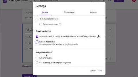 How to Change the Settings on a Google Form