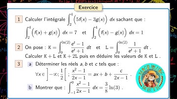 Exercice  — Calcul intégral — 2BAC PC/SVT