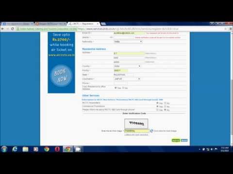 IRCTC Registration, Signup on IRCTC, Create New IRCTC account