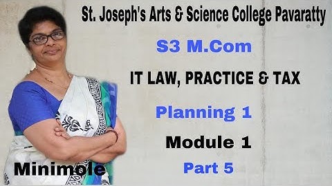 S3 M COM IT LAW, PRACTICE & TAX PLANNING 1 - MODULE 1  ( RESIDENTIAL STATUS ) PART-5  MINIMOLE.M.J