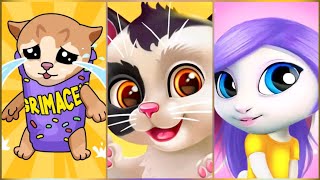 Talking Cat Cute Cat Story V's My Cat Virtual Pet Game AR V's Bu Bunny Cute pet care Gameplay screenshot 4