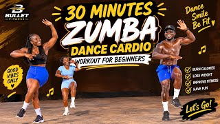 30 MINUTES ZUMBA DANCE CARDIO WORKOUT FOR BEGINNERS 🔥💪🏽 low-impact workout no jump no squat have fun