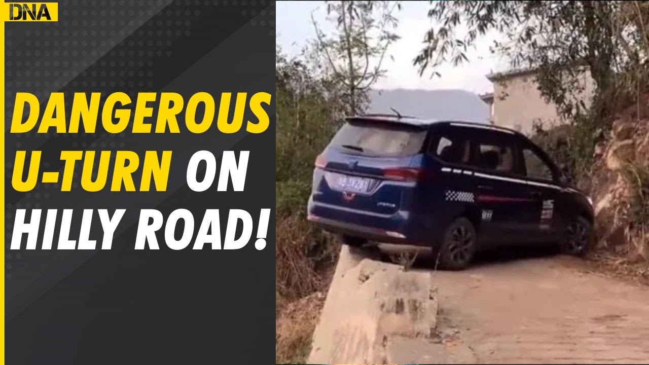 Watch: Driver makes dangerous U-turn on cliff edge