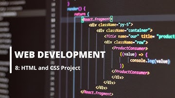 Lesson 8: HTML and CSS Project  | Web Development Tutorial For Beginners | Module 1
