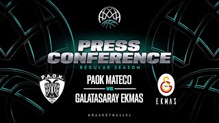 PAOK mateco v Galatasaray EKMAS - Press Conference | BCL 2023