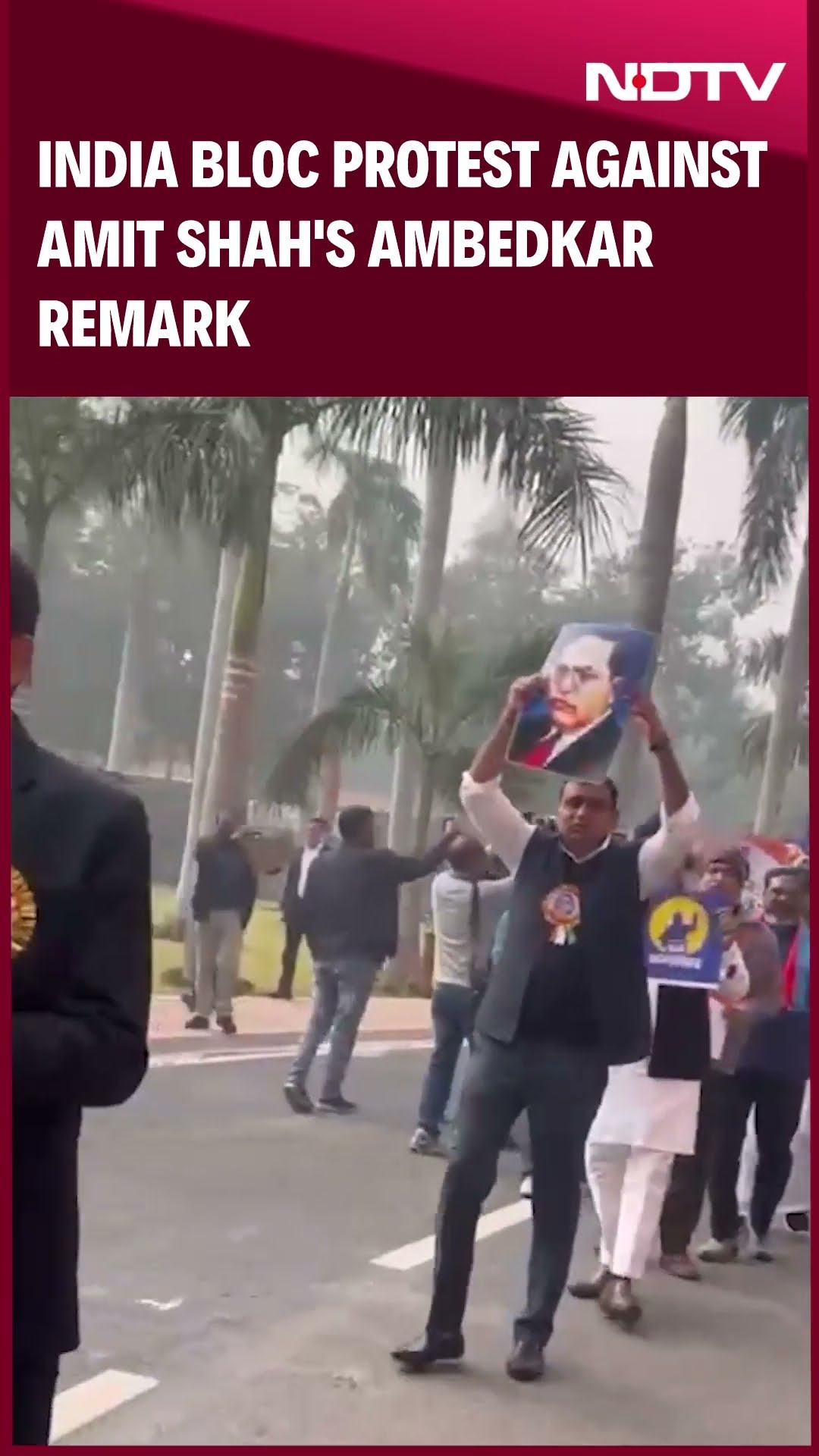 INDIA Bloc Protest Against Amit Shah's Ambedkar Remark