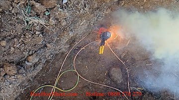 Hàn hóa nhiệt chữ Thập 4 ngã dây cáp và 1 đầu cọc tiếp địa