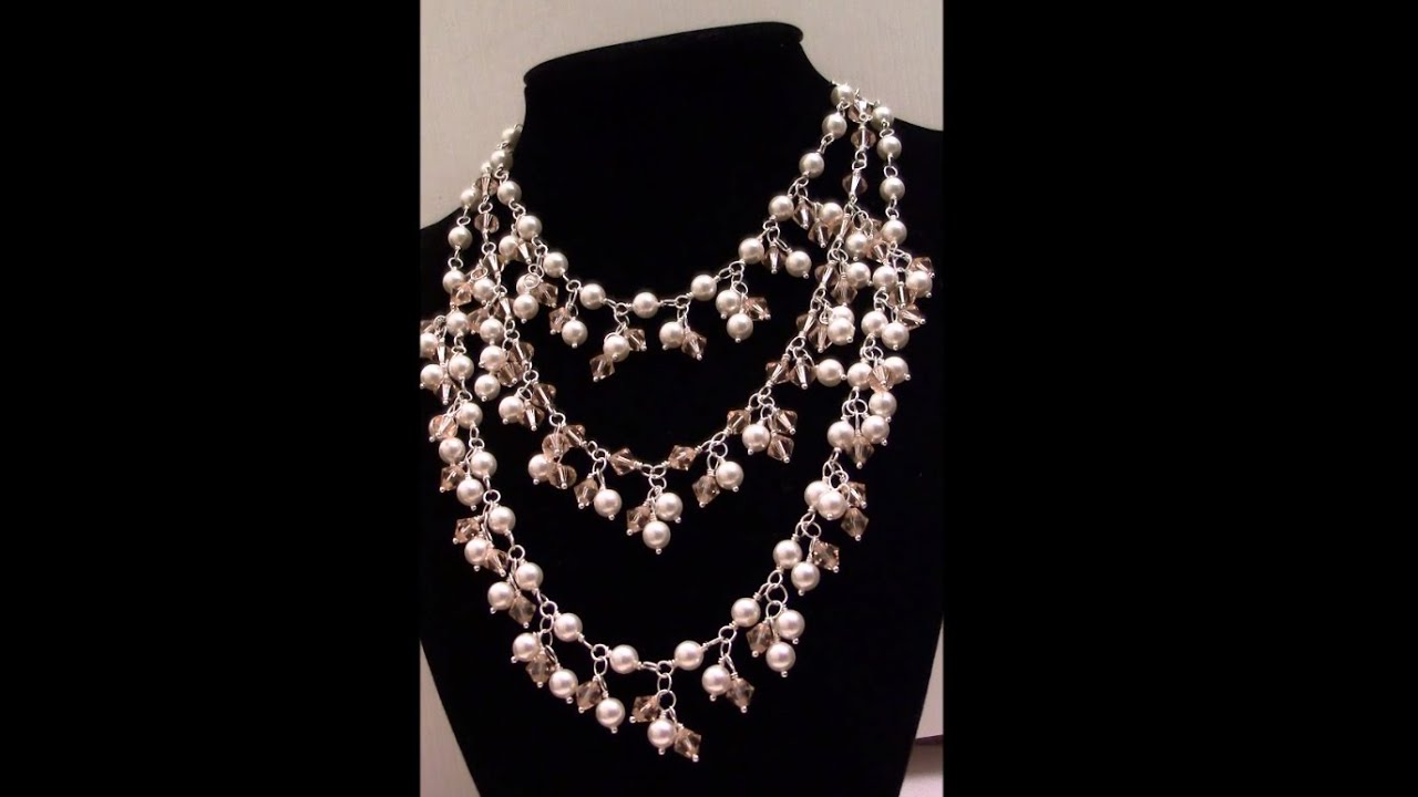 Bisuteria Paso a paso: Collar de Alambre con colgadijos - YouTube