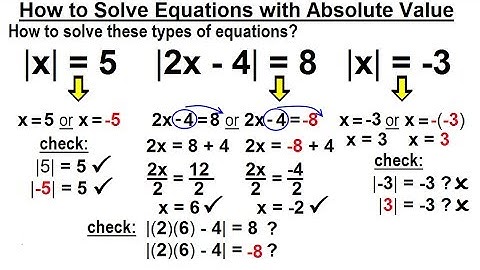 Algebra - Ch. 3: Formula, Inequalities, Absolute Value (11 of 33) How to Solve Absolute Values