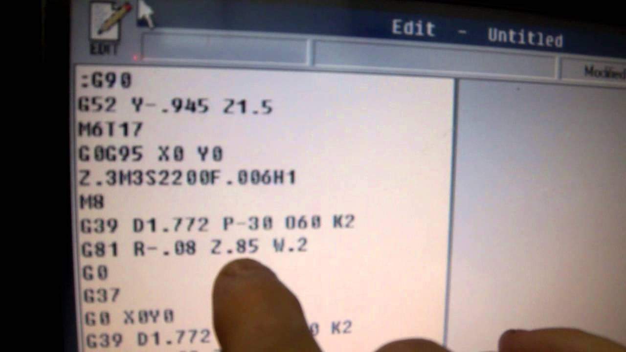 Drill & Tap G code program - YouTube