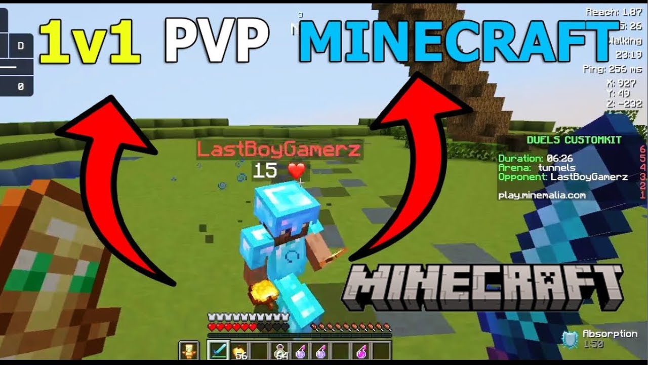 ME AND MY FRIENDS TRY 1v1 PVP IN MINECRAFT - YouTube