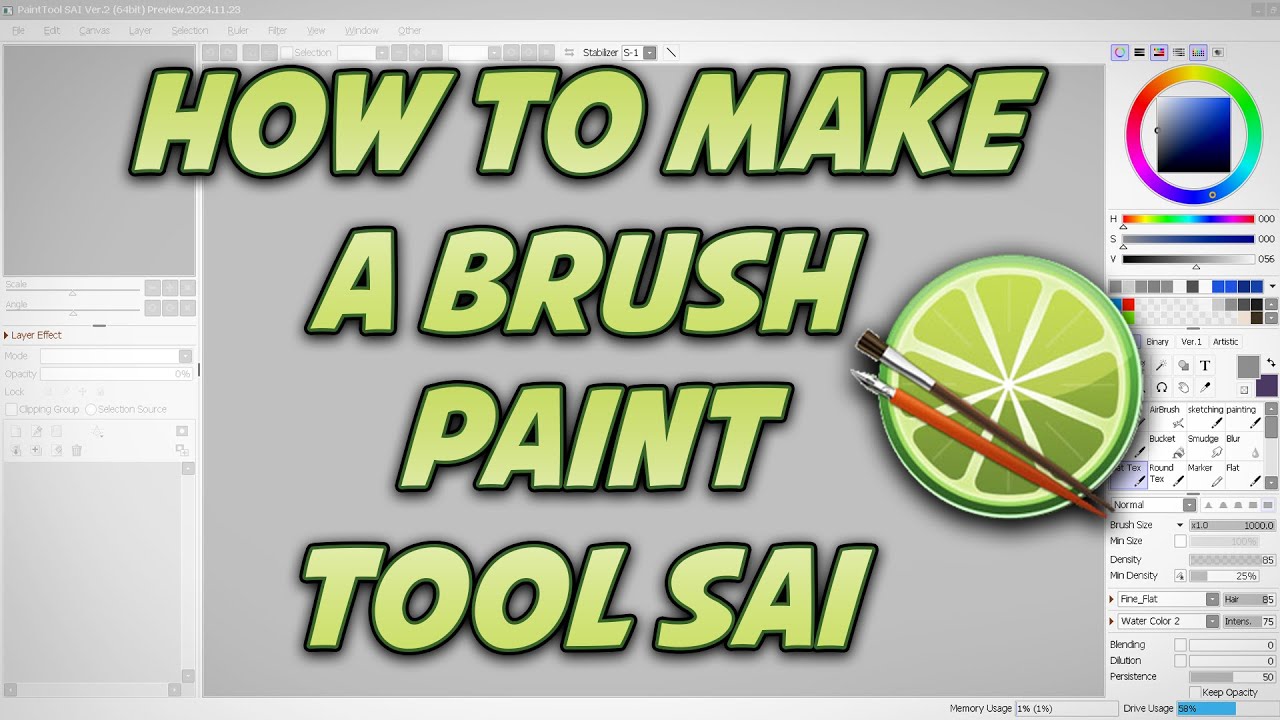 How to Make Custom Brushes in Paint Tool SAI [2025] - YouTube