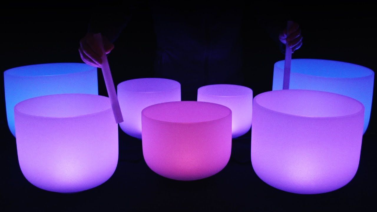 Relieve Anxiety & Stress - Crystal Bowls Healing Sound Bath 432Hz - YouTube