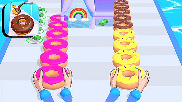Donut Stack ​- All Levels Gameplay Android,ios (Levels 1-3)