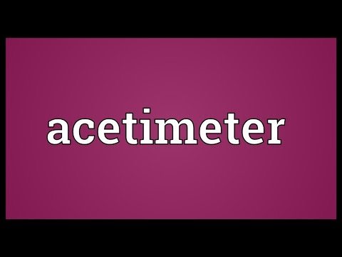 Header of acetimeter