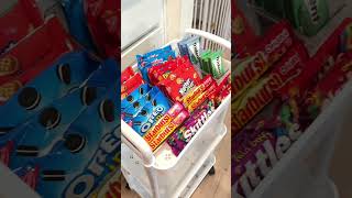 Restocking Snack Cart For Delivery Drivers