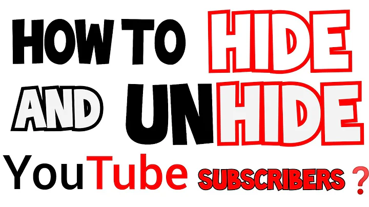 HOW TO HIDE AND UNHIDE YOUTUBE SUBSCRIBERS | USING ANDROID PHONE