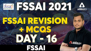 FSSAI Recruitment 2021 | FSSAI Revision + MCQs | Day 16