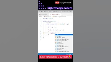 #1 Pattern program | Right Triangle #viral #shorts #trending #coding #youtube #java