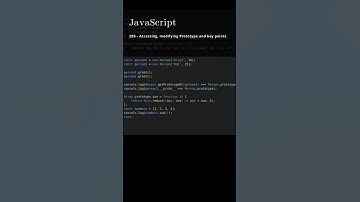 🧬 JavaScript 29b 🧬 Accessing, modifying Prototype and key points 🧬 #javascript #js #coding #omg