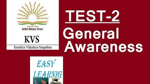 KVS LDC TEST SERIES | TEST-2 | General Awareness