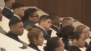 NYPD Swears In New Class Of Police Academy Recruits