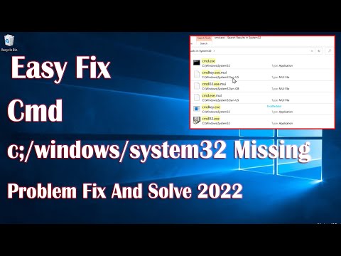 Cmd c;windowssystem32 Missing Problem - How To Fix