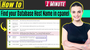 How to find your database host name in cpanel 2025