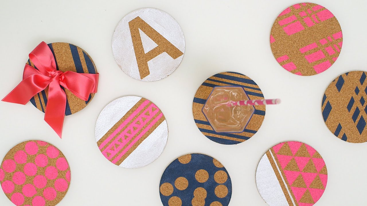 DIY Holidays: Painted Cork Coasters. - DomestikatedLife