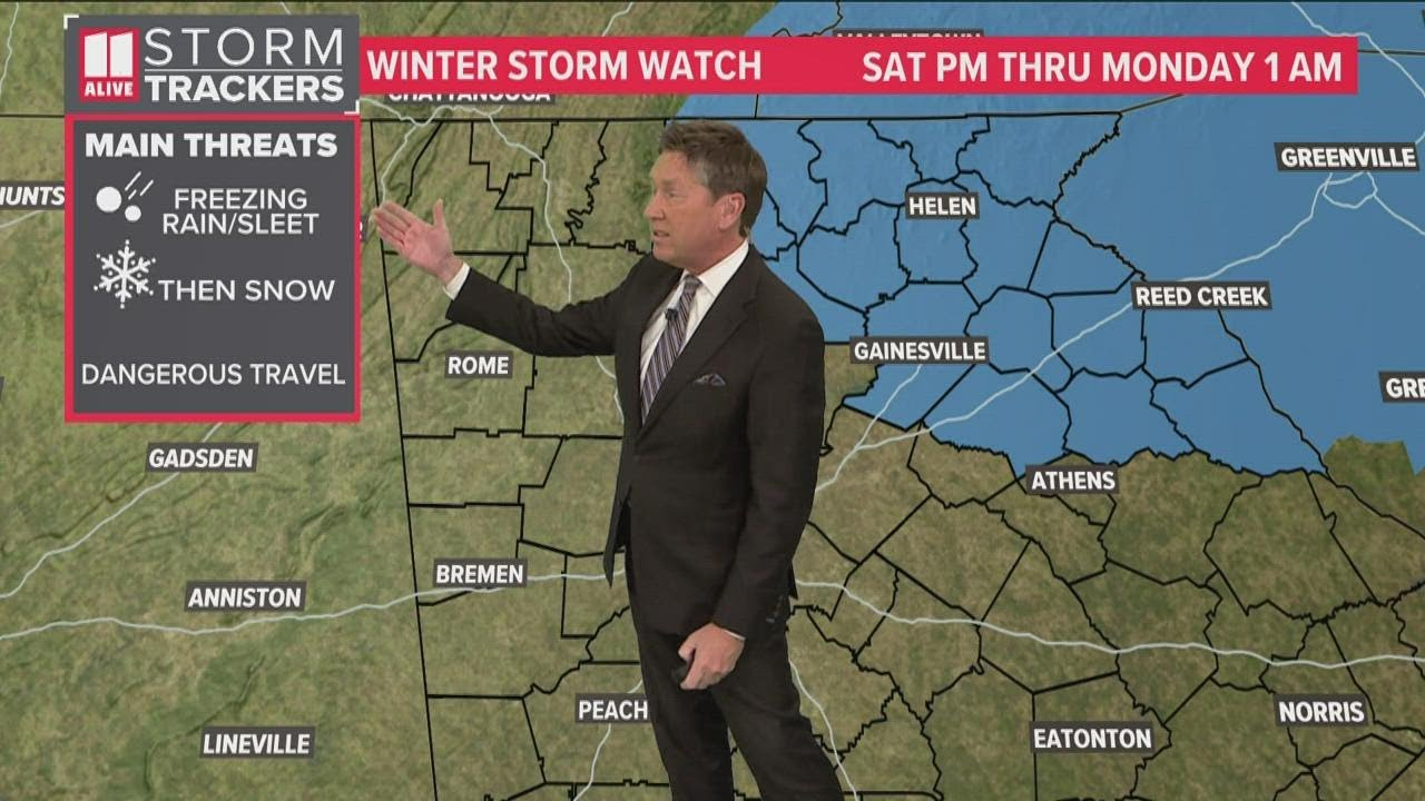 Winter Storm Warning in North Georgia ahead of potential snow, ice ...