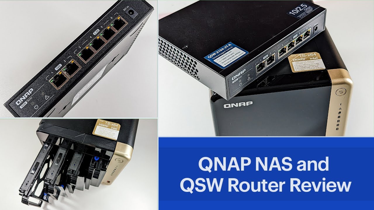 QNAP QSW 2104 2T Network Switch Router and TS 464 NAS Review - YouTube