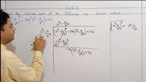 Square root of algebraic expressions by division method | Kpk Maths | Maths For Genius