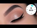 5 MINUTE Soft & Easy Sparkly Eye Makeup Tutorial | Maven Beauty