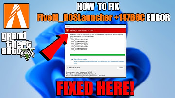 How to Fix FiveM_ROSLauncher Error | FiveM_ROSLauncher +147B6C Error Fivem has Stopped responding