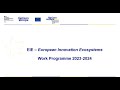 Webinaire eie   prsentation du work programme 2023 2024