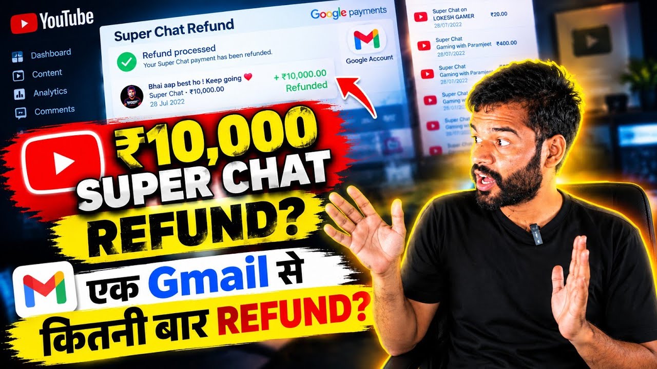 how to refund super chat / how to refund super chat in youtube / how to ...