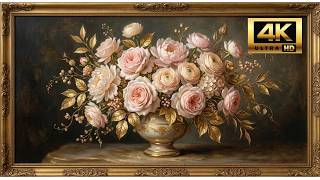 Elegant Floral Vase Masterpiece | 4K Luxury Flower Wall Art for Sophisticated Interiors ✨