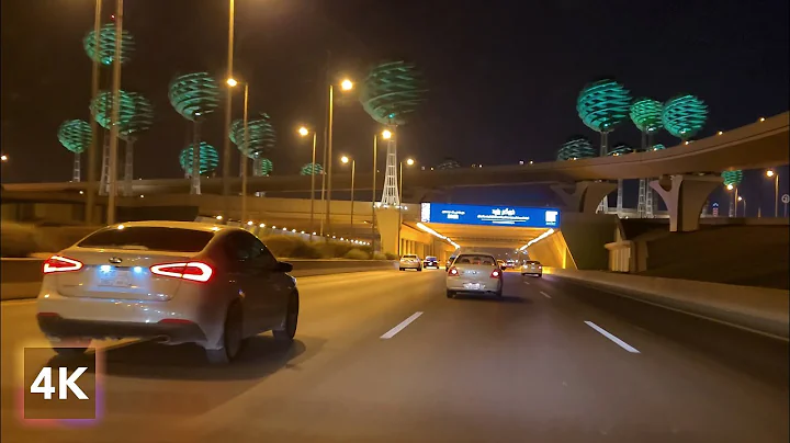 Driving Around Riyadh city Downtown Kingdom of Sau...