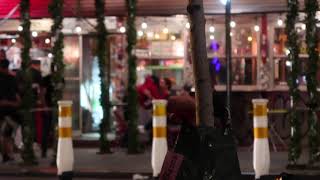 Gerard Butler seen dining al fresco with a pals and a female companion at La Esquina #gerardbutler