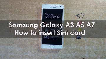 Samsung Galaxy A3 A5  A7 -  How to insert Nano sim card and Memory Card | Mobile Tutorial |