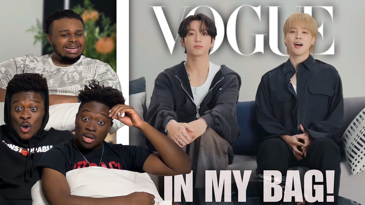 Чимин и Чонгук из BTS показали, что на самом деле в их сумках… (Vogue Japan)