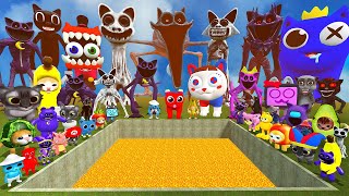 🔥 BIG HOLE LAVA ALL CATS (CATNAP, CIRCUS, ZOONOMALY, CARTOON CAT, CHIPI CHAPA) SPARTAN KICKING Gmod